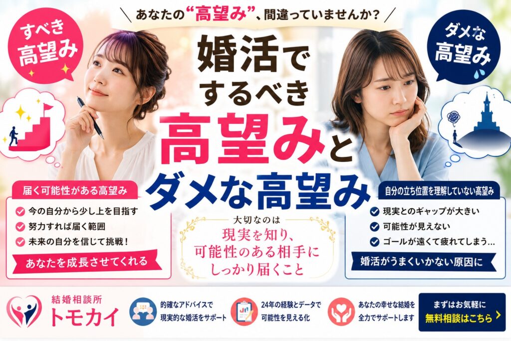 婚活でするべき高望みと、してはいけない高望み