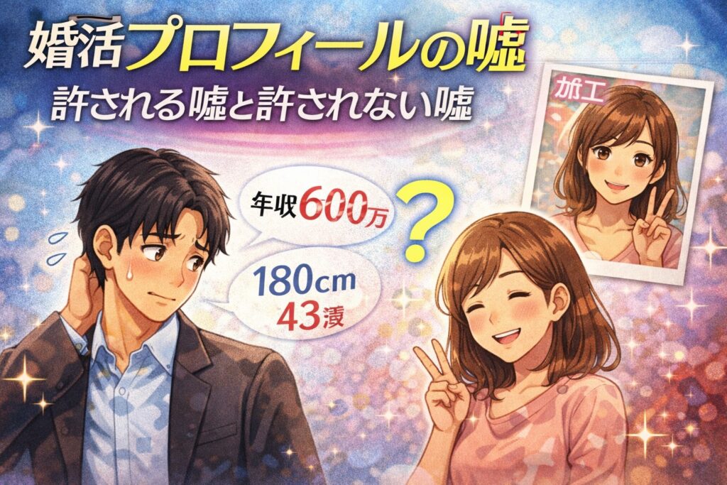 婚活プロフィールの嘘 許される嘘と許されない嘘
