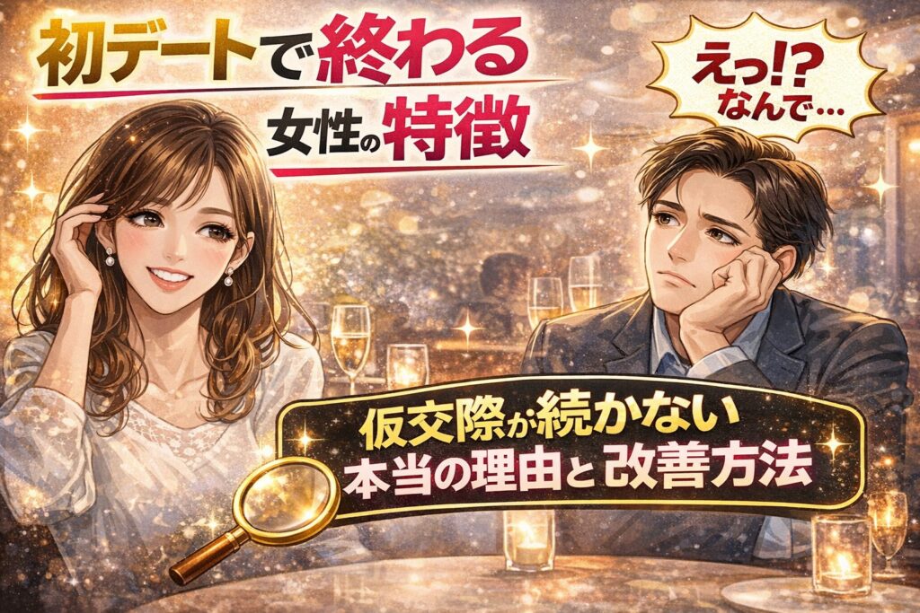 初デートで終わる人の特徴|仮交際が続かない本当の理由と改善方法