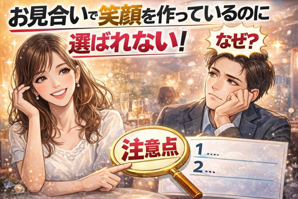 お見合いで選ばれる人の共通点。最初と最後の笑顔