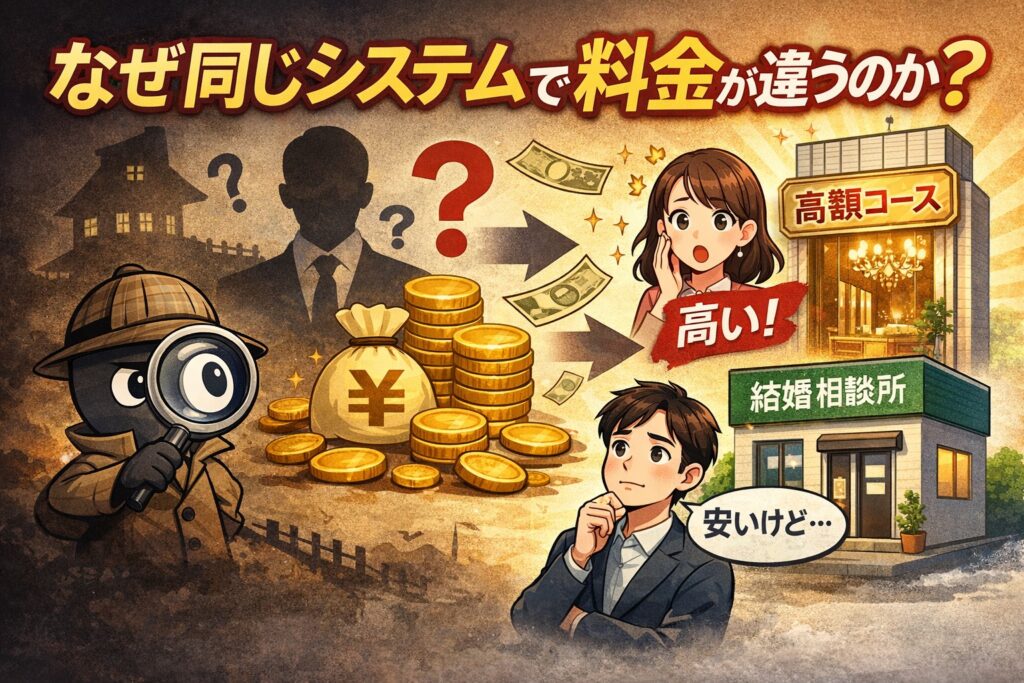 結婚相談所の料金のからくり｜なぜ同じシステムで価格が違うのか？