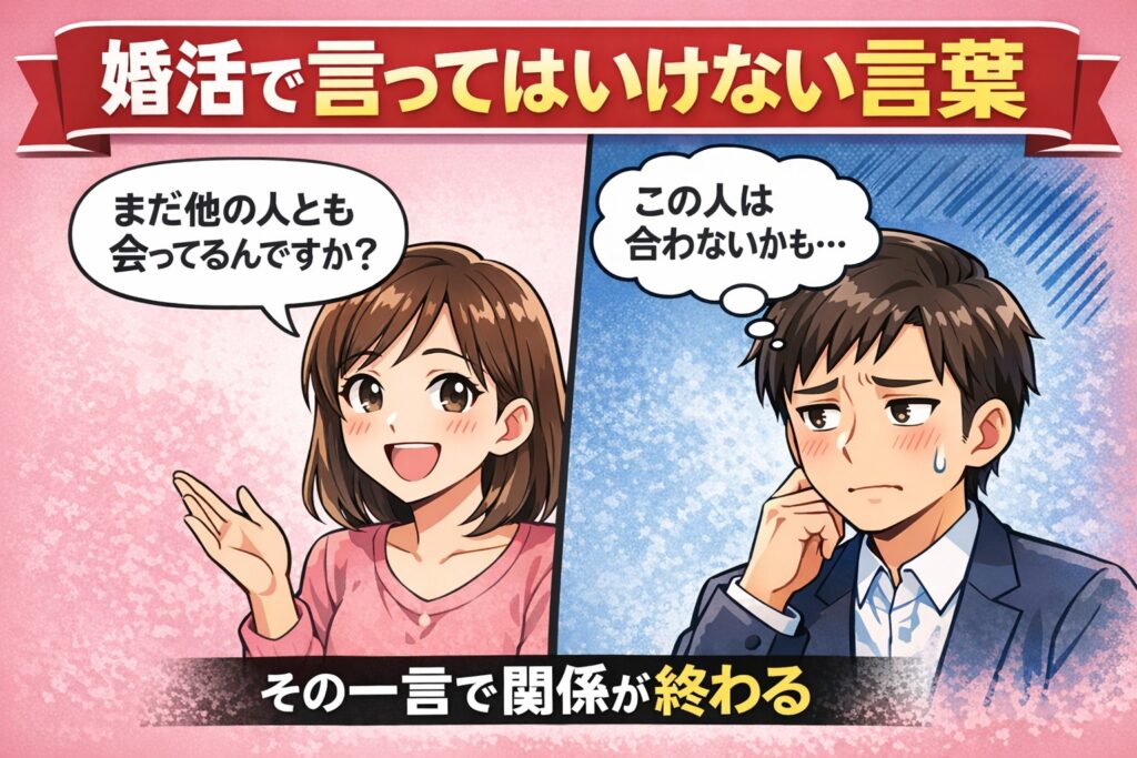 婚活で言ってはいけない言葉｜関係が壊れる「一言」