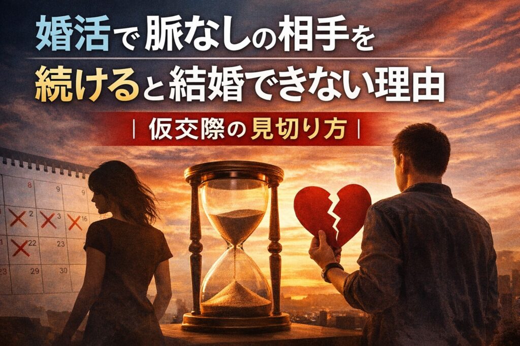 婚活で脈なしの相手を続けると結婚できない理由｜仮交際の見切り方