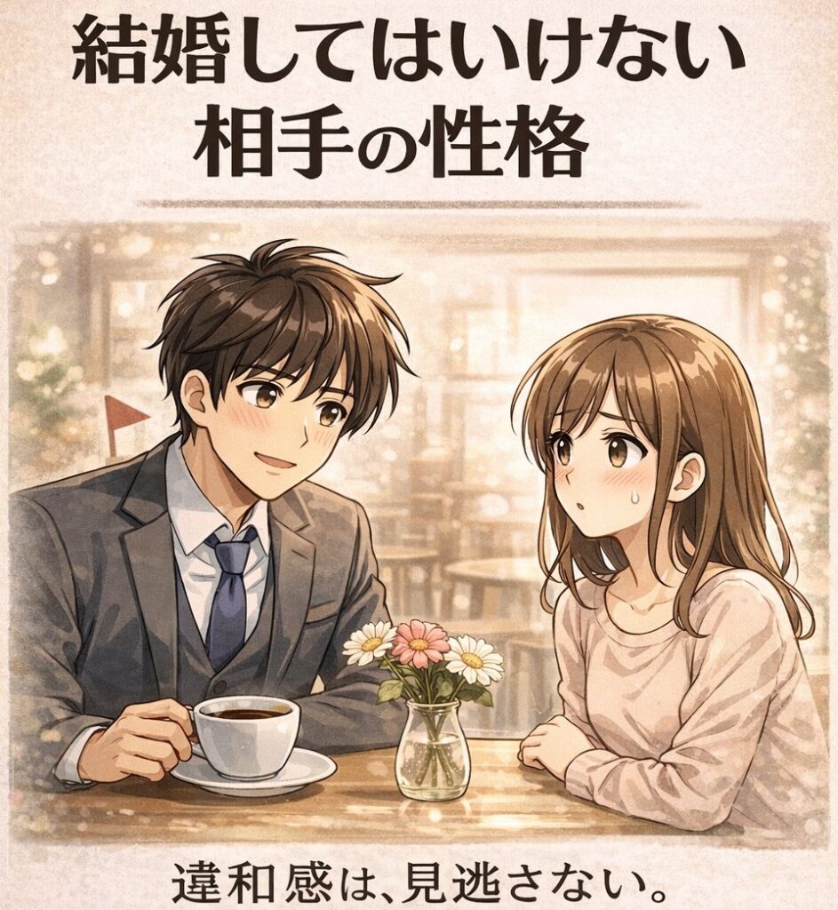 結婚してはいけないお見合い相手の性格