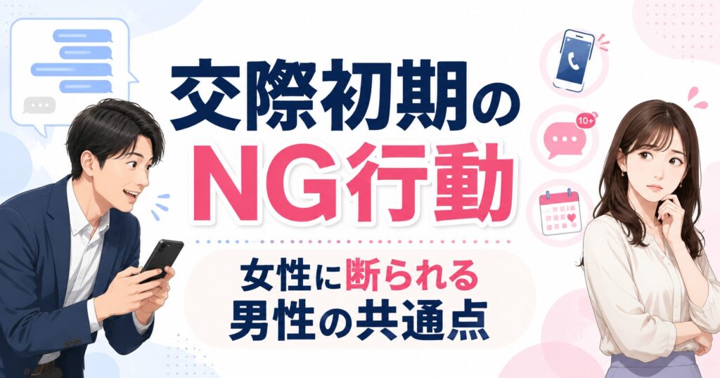 交際初期の男性NG行動