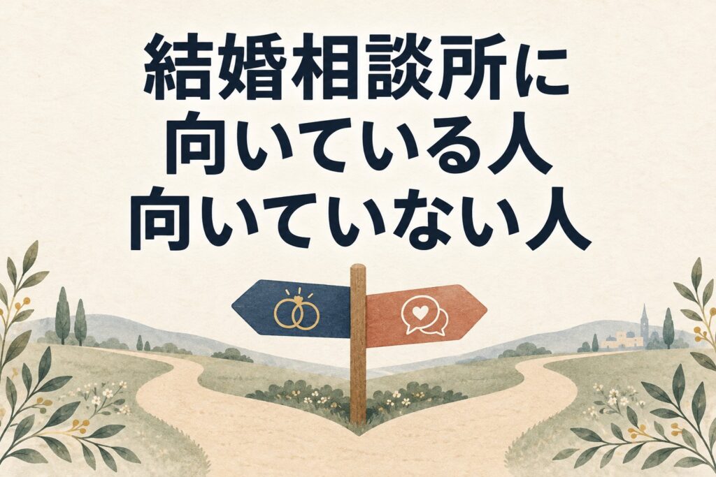 結婚相談所の向き不向き（入会前に確認）