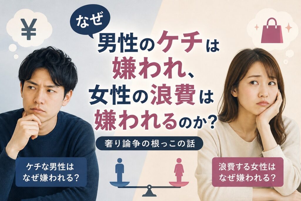 なぜ男性のケチは嫌われ、女性の浪費は嫌われるのか？